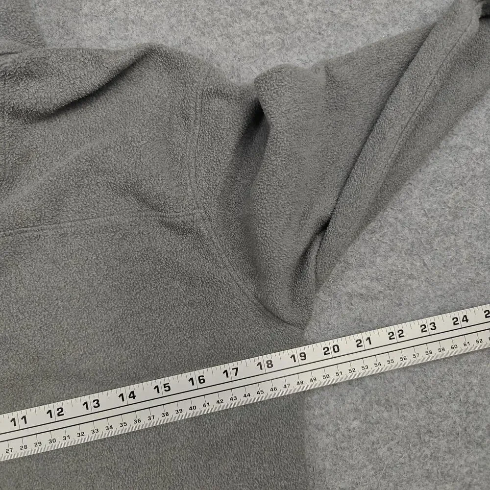 The North Face Jacket Mens Small Gray Fleece Full Zip Stand-Up Collar Pockets